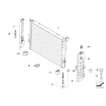 Chłodnica wody BMW E81 E88 E90 X1 E91 E92 320d 330d 335d 123d - 17117794488