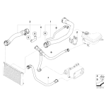 17122249459 Przewód elastyczny wody górny lewy BMW E65 E66 730d M57N - 17122249459 - Części oryginalne BMW Łódź | Sklep internetowy BMW