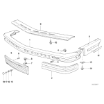 Osłona środkowa zderzaka BMW E24 635CSi M635CSi M6 - 51111967380