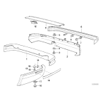 Listwa zderzaka tył BMW E24 M635CSi 635CSi M6 - 51121967517
