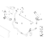 Przewód odpowietrzający zbiorniczka chłodnicy BMW E65 E66 730i 735i 745i M54 N52 - 17127508012