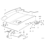 51231970591 Zamek maski pokrywy silnika przód lewy BMW E31 840i 840Ci 850Ci 850CSi - 51231970591 - Części oryginalne BMW Łódź | Sklep internetowy BMW