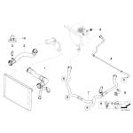 Przewód wąż chłodnicy BMW E60 E61 520i 525i 530i M54 - 17127519255