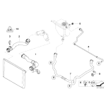 Przewód powrotny elastyczny ukł. chłodzenia BMW E60 E61 520i 525i 530i M54 - 17127519259