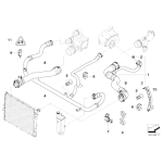 Przewód chłodnicy E46 318i 316i - Oryginał BMW - 17127520668