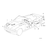 Uchwyt osłony termicznej linki ham. ręcznego lewy BMW E36 316 318 320 323 325 328 M3 - 51481977239