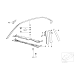 Listwa dachowa prawa BMW E36 Coupe 316 318 320 323 325 328 M3 - 51131977682