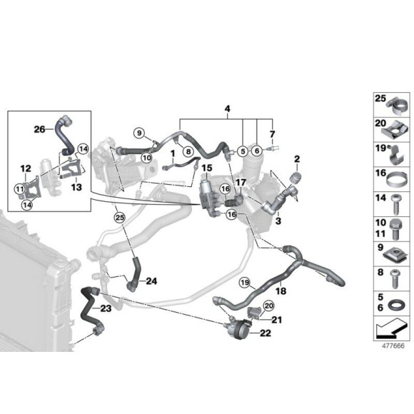 Zatrzask BMW E70 F01 F10 F15 F16 F25 F30 F36 F90 G01 G11 G15 G30 G31 - 17127799184
