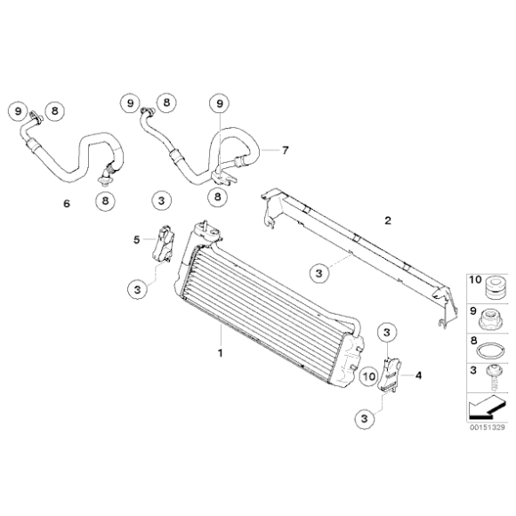Końcówka gumowa BMW E24 E30 E31 E60 E61 E63 E64 F06 F10 F12 F13 F90 F91 F92  - 17211712839