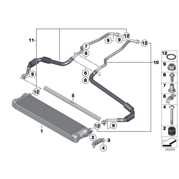 Końcówka gumowa BMW E24 E30 E31 E60 E61 E63 E64 F06 F10 F12 F13 F90 F91 F92  - 17211712839