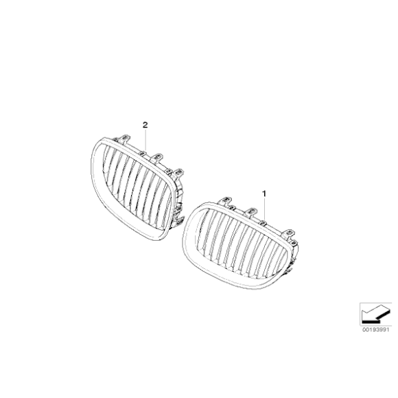 Atrapa nerka prawa BMW E60 E61 520 525 530 535 540 M5 - 51712155446