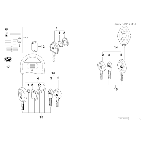 66122155753 Emblemat do kluczyków BMW E46 316i 318i 318d 320i 320d 323i 325i 328i 330i 330d M3 - 66122155753 - Części oryginalne BMW Łódź | Sklep internetowy BMW
