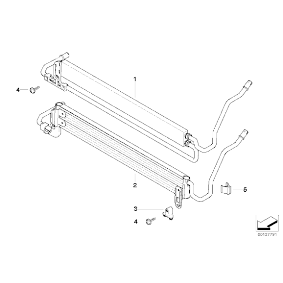 Chłodnica układu kierowniczego BMW BMW E60 E61 E63 E64 540 550 650 - 17217559961