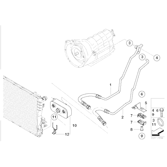 Chłodnica oleju BMW E46 318 316 320 323 325 328 330 E83 X3 2,0d 2,5i 3,0i Z4 - 17227505826