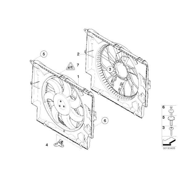 Wentylator chłodnicy BMW E81 E87 X1 E90 E91 116d 118d 120d 318d 320d - 17427801993