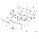Listwa zderzaka przód BMW E34 sedan M TECHNIC 518 520 525 530 535 540 M5 - 51112230369