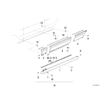 Klamra osłony progu M-Technic BMW E30 Cabrio 318i 320i 325i - 51712231992