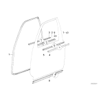 Listwa ochronna uszczelka drzwi przód prawa BMW E34 518 520 525 530 535 540 M5 - 51212232444