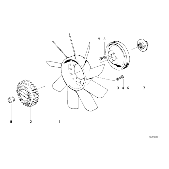 11522241505 Sprzęgło wentylatora BMW E23 E28 524d 524td 745i - 11522241505 - Części oryginalne BMW Łódź | Sklep internetowy BMW