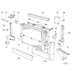 Chłodnica wody BMW E31 E34 E32 840i 850Ci 730i 740i 524td 530i 540i M21 M60 M70 - 17112242138