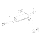Tłumik tylny BMW E46 316i 318i M43 - 18121712927