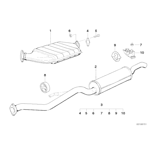 Tłumik tylny - 18102243537
