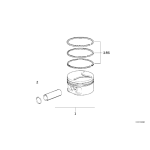 Pierścienie tłokowe kpl. BMW E34 E36 E38 E39 M51 M41 - 11252243860
