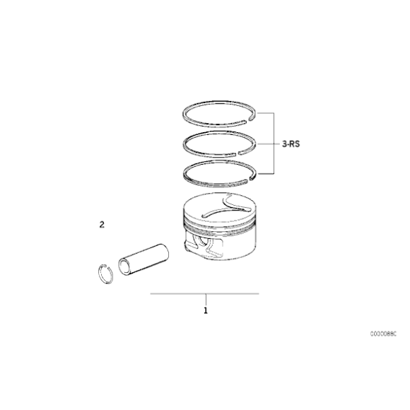 Pierścienie tłokowe kpl. BMW E34 E36 E38 E39 M51 M41 - 11252243860