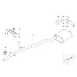 Wspornik rury wydechowej BMW E39 520d 530d 525d - 18202248578
