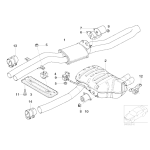 Uchwyt mocowanie tłumika BMW E46 F82 M4 F80 M3 316 318 320 323 325 328 330 - 18207503246