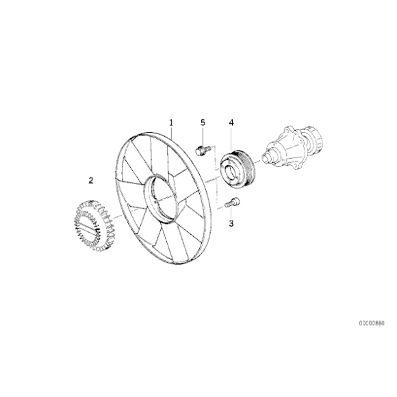 11522245498 Visco sprzęgło wentylatora BMW E30 E36 E34 525tds 325tds 318tds 324td - 11522245498 - Części oryginalne BMW Łódź | Sklep internetowy BMW