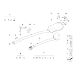 Tłumik tylny BMW E36 325tds 325td M51 Diesel - 18212246457