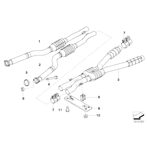 Wieszak tłumika BMW E39 E46 E60 E61 E63 E64 E90 E93 E92 F06 F10 F12 F13 M3 M5 M6 - 18207832991
