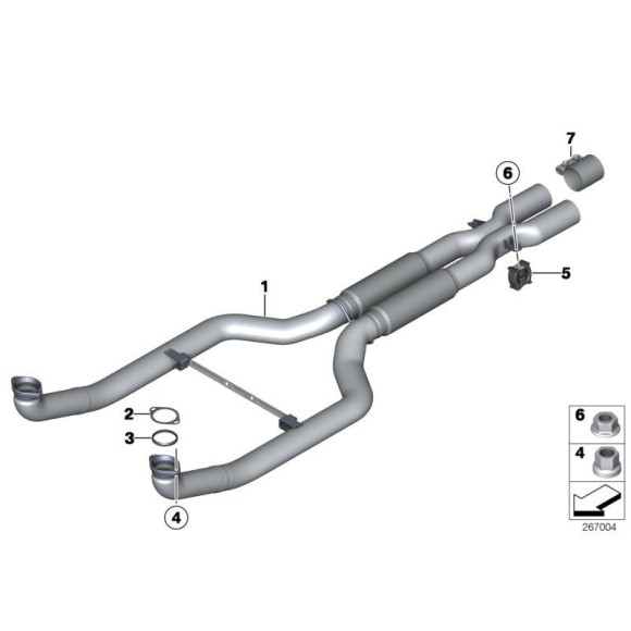 Wieszak tłumika BMW E39 E46 E60 E61 E63 E64 E90 E93 E92 F06 F10 F12 F13 M3 M5 M6 - 18207832991
