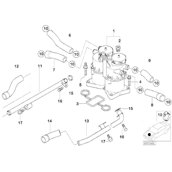 Uszczelka odmy BMW E38 E65 740d - 11152248387