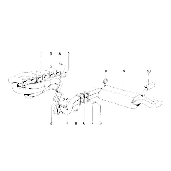 Pierścień gumowy uchwyt tłumika BMW E12 E21 E24 E3 - 18211245113