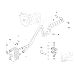 Przewód chłodnicy oleju odpływowy BMW E53 X5 3,0d M57 - 17222248868