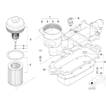 Uszczelka metalowa chłodnicy oleju BMW E38 E65 740d - 11422249250