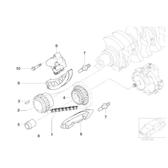 13522249623 Szyna napinająca BMW X5 E60 E46 E65 X3 E90 E87 318d 320d 330d 325d  118d 120d 520d 530d 525d - 13522249623 - Części oryginalne BMW Łódź | Sklep internetowy BMW