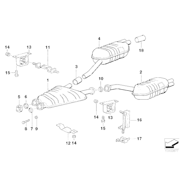 Wieszak tłumika E36 E31 - Oryginał BMW - 18211723101