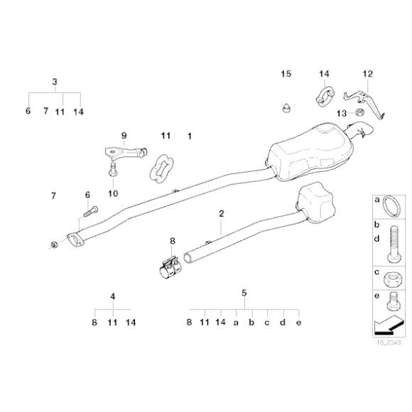 Uchwyt tłumika tył BMW E36 316 318 325 - 18211723779