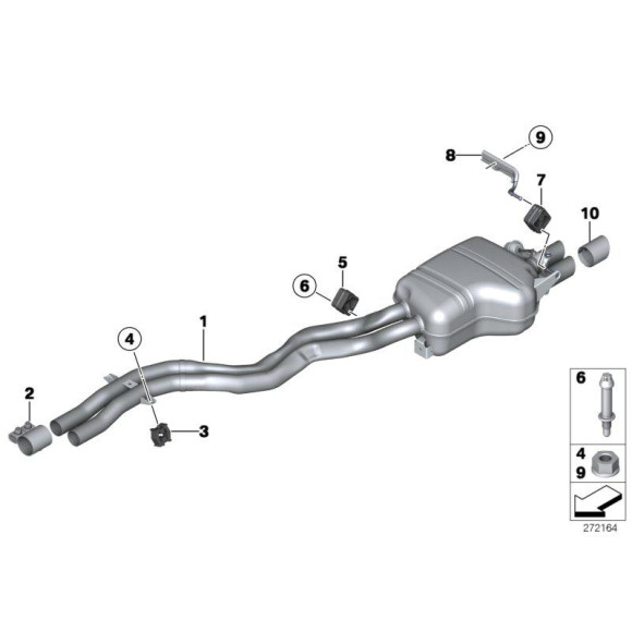 Uchwyt gumowy tłumika BMW E46 E38 E39 Z4 2,0 2,3 2,5 2,8 3,0 3,5 4,0 5,0 - 18211745426