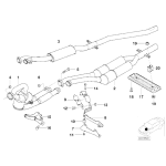 Obejma wydechu tłumika BMW E38 E39 730d 525d 530d M57 - 18212247983