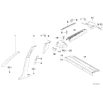 Osłona słupka lewa BMW E36 Touring 316i 318tds 323i 328i 325tds 318i 320i - 51442267165