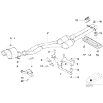 Wspornik rury wydechowej BMW E38 730d - 18212248036