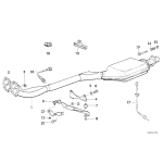 Uszczelka rury wydechu BMW E30 E34 E36 - 18301711969