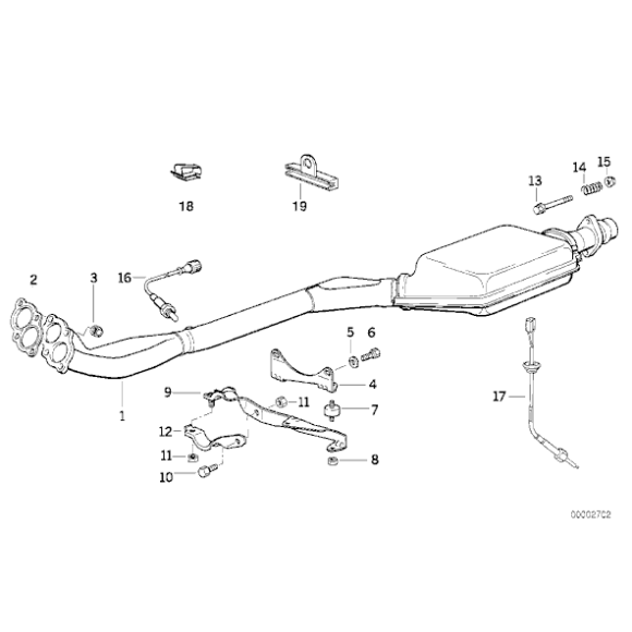 Uszczelka rury wydechu BMW E30 E34 E36 - 18301711969