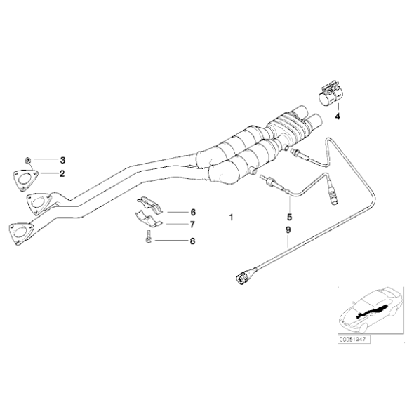 Uszczelka rury wydechowej BMW E36 E46 E38 E39 E34 - 18301716888