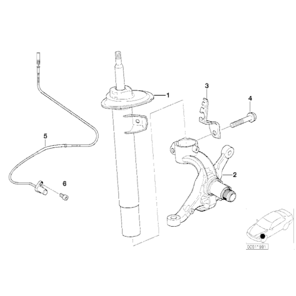 Amortyzator przedni prawy - 31312282098