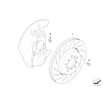 Tarcza przód BMW M5 E60 M6 E63 - 34112282806